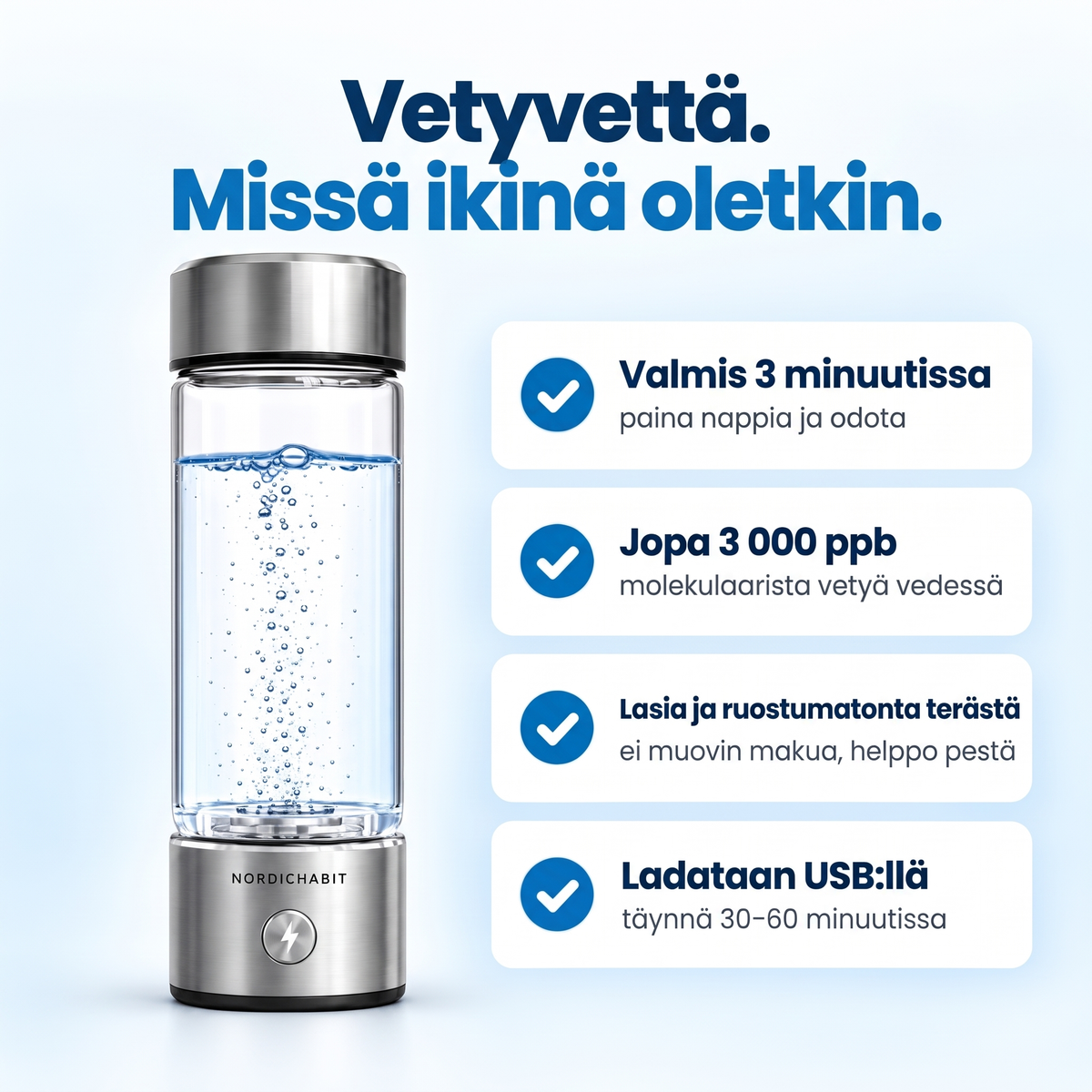 Vätgasflaska Premium fördelar